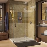 DreamLine QuatraLux 34 5 / 16 " by 46 5 / 16 "フレームレスHingedシャワーエンクロージャ 46.3125 in. W x 34.3125 in. L
