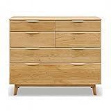 北欧風 幅110cm 脚付き　4段ローチェスト ナチュラル 完成品