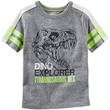 OSHKOSH(オシュコシュ) グローインザダークディノティ グレー トップス半袖Tシャツ 12歳【並行輸入】