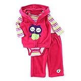 Busterブラウン3 Piece Outfitフリースベストトップパンツセット( Infant / Baby ) カラー: マルチカラー