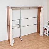 カーテンハンガー クローゼットハンガー 伸縮式 木製  収納 PA-180