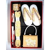 七五三 正絹刺繍はこせこセット 3サイズ6色/S(3歳用16.5cm) 黄