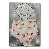 めんぷます田 赤ちゃんのガーゼバンダナビブ 母さんカッケー! 約30×30cm※広げた状態 綿100% 日本製