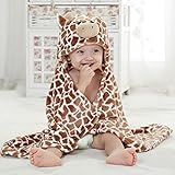 Judy Dre am Autumn and Winter Warm Flannel Children's Bath Towel Bathrobe Baby Cloak Cartoon Brown C