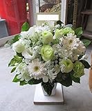 ＴＶチャンピオン出場 【お供え 今旬 フラワーアレンジメント 4,600円 白】お供え花 お盆花　お悔み 花 ペットお供え花 ペット 四十九日 一周忌 お彼岸 新盆 命日 法事