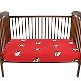 College Covers Georgia Bulldogsベビーベッドフィットシート レッド GEOCSFSPR