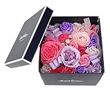 フラワーマーケット花由 ソープフラワー アロマBOXアレンジ ピンクパープル