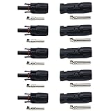 5組 セット MC4コネクター ALLPOWERS ソーラーパネル コネクター 接続用 ソーラー用端子 メス オス MC4専用 高耐候 耐熱 防水 防塵