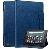 Torske Fire HD 10 ケース/HD 10 Plus ケース 2021/2023モデル 柔らかいTPU材質 Fire HD 10 Plus ケース 横にスタンド 二段階角度調節＆収納機能 Fire HD 10 カバー 第13世代/第11世代 ファイヤー HD 10.1インチ タブレットケース ファイヤー HD10 Plus ケース ひび割れ防止 全面保護ハードカバー ロイヤルブルー