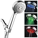 HotelSpa SpectrumTM Ultra-Luxury 7-setting / 7-color LED Handheld Shower-Head with Chrome Face. 7 co