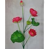 (優品屋)造花　フラワー　蓮　仏花　 仏様のお供えに　飾り物　ギフト 花　御祝　フラワーアレンジメント　十二本セット　ローズレッド