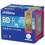 ビクター Victor 1回録画用 ブルーレイディスク BD-R 25GB 20枚 ホワイトプリンタブル 片面1層 1-6倍速 VBR130RP20J1