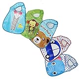 Relief and trust 赤ちゃん 幼児 エプロン スタイ 前掛け セット 汚れない ポケット付 防水 ゾウ サル クマ 車 蝶ネクタイ