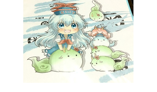 Amazon 東方 すくすく白沢 慧音 マイクロファイバー タオル 青 グッズ アニメ 萌えグッズ 通販