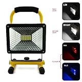 Intsun Portable Cordless 36 LED 30W 2400LM 3 Modes CREE XM-L Flood Spot Light Outdoor Lamp Floodligh