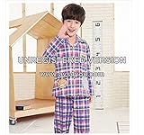 (チェリーレッド) CherryRed 子供 男の子 ファション パジャマ ルームウェア 部屋着 寝間着 上下2点セット 長袖 フリース 春秋向け リラックス 快適 気持ち良い チェック コットン 1