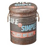 東谷 ペール缶スツール イス 椅子 収納ボックス JAM-231 (ブラック)