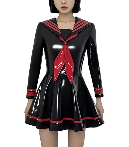 ︎*様 ラバー セーラー服 上下セット コスプレ衣装 ラテックス Amazon.co.jp: 長袖タイプラバーセーラー服 セミオーダー ラバー