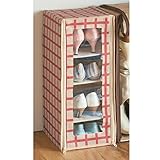 組み立て簡単ブーツ＆シューズボックス　　ピンクチェック　シューズ