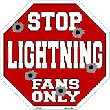 スマートブロンドLightningファンのみメタルノベルティOctagon Stop Sign bs-284