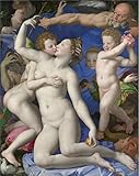 の高品質ポリエステルキャンバス地の油絵Agnolo bronzino-venus、キューピッド、Follyと時間、1545」、サイズ: 8 x 10インチ/ 20 x 26 cm、このVividアート