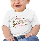 可愛い ボーイとガール ファッション キッチンの女王 U首シャツ カジュアル White Size 24 Months