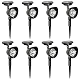 Best Choice Products 8 Piece 4-LED Solar Lights For Landscape Pathway Lawn Garden Driveway Spot Ligh
