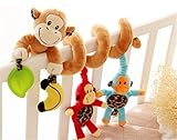 Taurau.C ベビーおもちゃ 音が鳴る人形 ベビーベッドハンギング サル 知育玩具 出産祝い