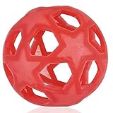 Tactile HEVEA Non-Toxic, Natural Rubber Star Ball, Raspberry Red, Squeezable & Fun, Plastic-Free [並行