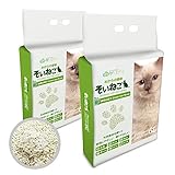 おからの猫砂 12L【6L x 2個】そいねこ 天然素材 固まる 燃やせる トイレに流せる コンパクト包装 (緑茶の香り, 12(6Lx2)