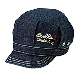 mikihouse Double_B(ミキハウスダブルB)デニム＆ヒッコリー素材のやわらか帽子 S(48-50cm),インディゴブルー