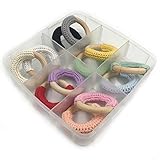 Amyster 12pcs 5cm(1.97'')Wooden Teether Baby Teething Toy Natural Maple Cotton Wooden Ring Charms Ch