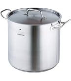 Amazon | IH対応 ステンレス寸胴鍋26cm (蓋付) 満水14L 底面3層構造