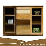 ミドルボード リビングボード リビング収納 TAKE テイク 120ミドルボード 書棚/コンセント付/シンプル/国産/日本製