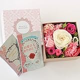 Azurosa(アズローザ) プリザーブドフラワー ギフト BOX ナチュラルオールドローズ フレグランスソープカーネーション ピンク [カーネーション、バラの入浴剤セット] 【母の日ギフト】