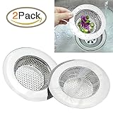 Cnomg 2個スチールKitchen Sink Strainer plus 30メッシュシンクSewerフィルタBag – Largeワイドリム4.5 "直径 – Perfect forキッチン洗面