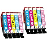 【Momono】SAT-6CL サツマイモ SAT-5CL 互換インク （2C/2M/2Y/2LC/2LM） 5色セット （合計10本） SAT 互換 インクカートリッジ 大容量 個別包装 最新ICチープ搭載 残量表示 増量 対応機種：EP-712A EP-713A EP-714A EP-715A EP-716A EP-812A EP-813A EP-814A EP-815A EP-816A