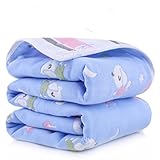 JINALV 6重ガーゼ 肌にやさしい　子供　毛布　ベビーブランケット　大判　ひざ掛け　ガーゼタオル　子供バスタオル　ベビーケット　湯上りタオル　ふわふわ　タオル　赤ちゃん　 70*140cm (森の