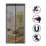 網戸 玄関 ドア用 マグネット式 虫よけ 網戸カーテン 自動で閉まる 防虫ネット 蚊取り 間仕切り 勝手口 蚊帳 断熱 暖簾 ベランダ メッシュ 開き戸/引き戸適用 暑さ対策 防虫網 取付簡単（90×