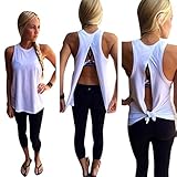 Franterd レディース サマーブラウス ベスト ノースリーブ カジュアルTシャツ タンクトップ ホワイト