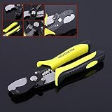 7" 175mm Wire Stripper Electric Cable Cutter Pliers CR-V Steel Jaw & Plastic Handle [並行輸入品]