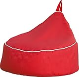 ワッフル 洋梨ビーズソファー (レッド) 【ビーズクッション/1人掛け/日本製】