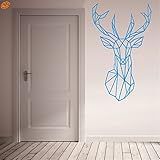Aooyaoo ウォールステッカー シール式鹿柄壁紙 シール ステッカー 42*70cm (ブルー)