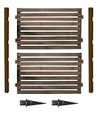 ボーダーフェンス スタンダード ハイタイプ1面用セット(埋め込み金具) ダークブラウン BFST-HIUB-DBR