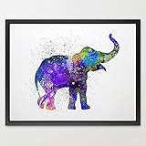 Dignovel Studios 8X10 Baby elephant Watercolor Print Nursery d?cor Kids Art Print Wedding Gift Birth