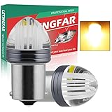 S25 LED シングル ピン角180度 1156 G18 BA15S 12V21W P21W LED ランプ S25シングル球 アンバー バルブ LEDライト 車用 12V 高輝度 3030 9SMD 車用トラック用品 サイドマーカー ウインカー バックランプ バイク リアライト テールランプ 汎用 2個セット (アンバー)