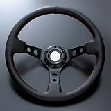 fortune ＤＥＥＰ７０ ＰＶＣレザーステアリング３３φレッドステッチ