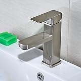 rozin Morden Nickel Brushed Finish Lavatory Bathroom Sink Faucet [並行輸入品]