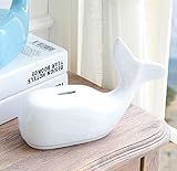 inteeonホームシリーズ貯金箱お金ボックスChildren Whale形状セラミックストレージデスクトップアクセサリー ホワイト 201336100-29