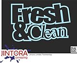 JINTORA ステッカー/カーステッカー - Fresh and clean - フレッシュで清潔 - 183x99 mm - JDM/Die cut - 車/ウィンドウ/ラップトップ/ウィンドウ 